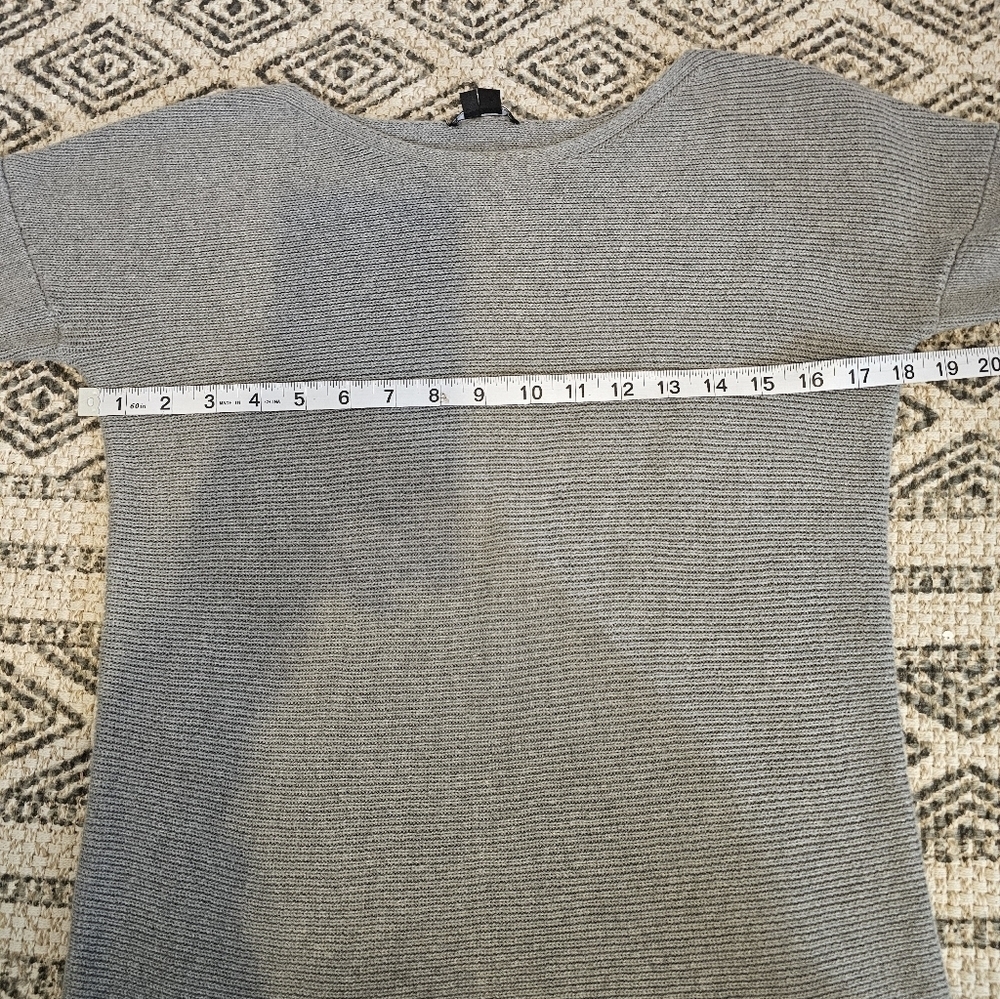 Theory Women's Gray Knit Tunic Pullover Sweater Cashmere Cotton Blend Size SP - Picture 6 of 6